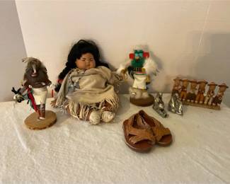 Native American Kachinas, Doll, Pewter Figurines And More