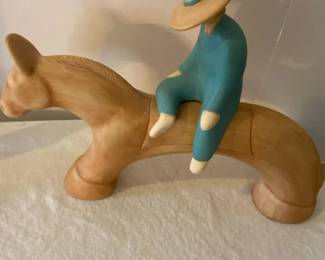 Jack Black 1991 Signed Peasant On Horse