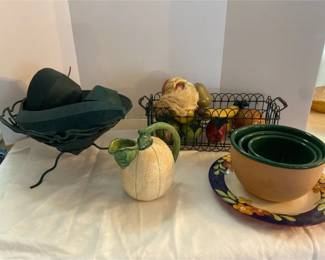 Metal And Ceramic Kitchen Decor