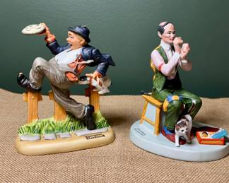 NORMAN ROCKWELL LIMITED EDITION CAST FIGURINES