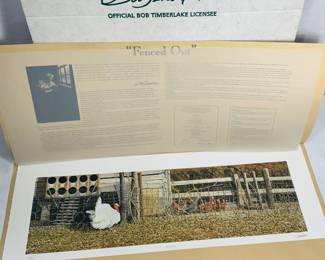 BOB TIMBERLAKE LIMITED EDITION PENCIL SIGNED AND NUMBERED LITHOGRAPH OF "FENCED OUT"
