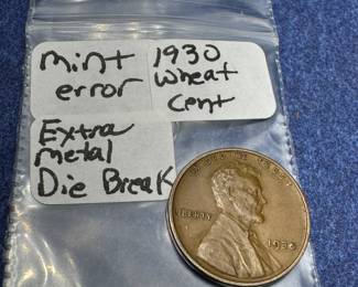 MINT ERROR 1930 WHEAT CENT