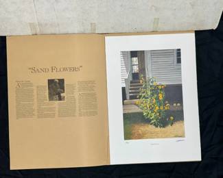 BOB TIMBERLAKE LIMITED EDITION PENCIL SIGNED AND NUMBERED LITHOGRAPH OF "SAND FLOWERS"