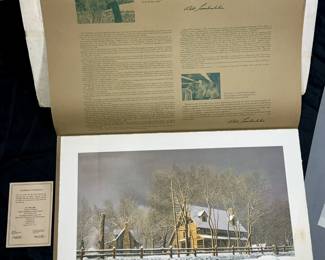 BOB TIMBERLAKE LIMITED EDITION PENCIL SIGNED AND NUMBERED LITHOGRAPH OF "FIRST LIGHT"