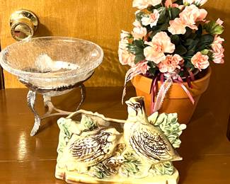 Vintage McCoy pottery bird planter