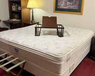 King Serta bed with Hollywood frame