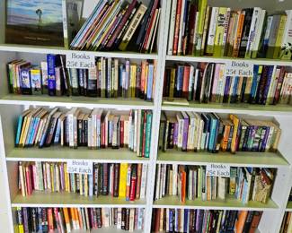 Books 25 cents each 