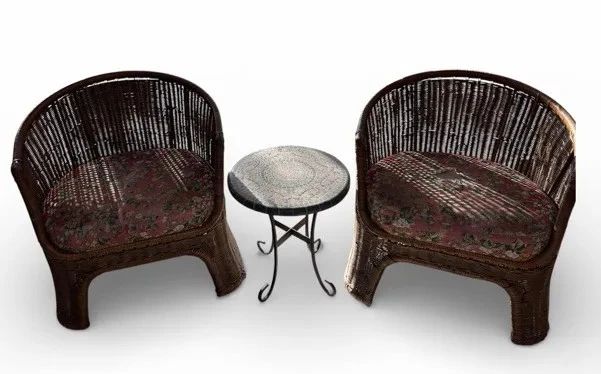 Project Pair of Vintage Floral High Back Armchairs