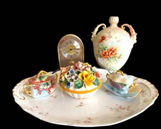 Antique European Porcelain Danbury Pendulum Clock Collection