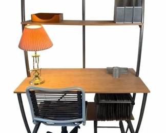 Modern Computer Desk with Hinge Top and Organizer Lot