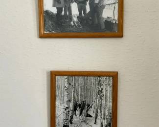 Pair of Vintage Black and White Outdoor Photography