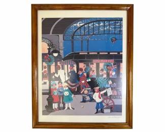 Framed Modern Silhouette Cityscape Art Print