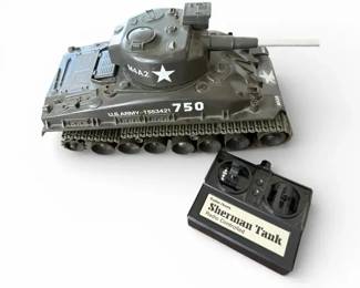 Radio Shack Sherman Tank Radio Controlled M4A2 U.S. Army Toy