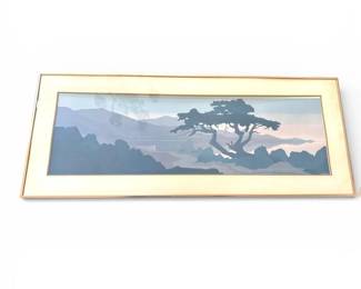 Panoramic Coastal Cypress Landscape Framed Art