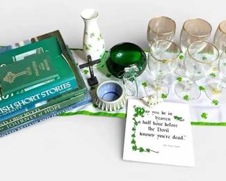 Irish Collectibles Including A Lefton China Vase