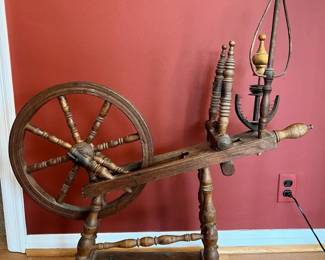 Antique Saxony Spinning Wheel