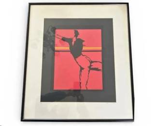 Vintage Signed Numbered Modernist Painting