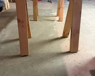 Heavy Duty Solid Wood Saw Horses with Metal Brackets