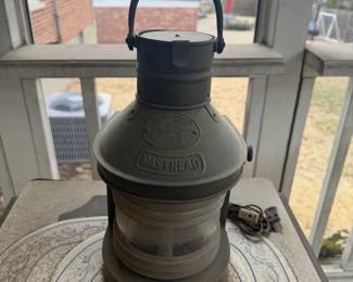Vintage Tung Woo Hong Kong Masthead Nautical Lantern Lamp