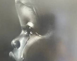 H. Tryon Signed 1967 Portrait Of Crying Child