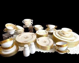 Vintage Lenox Harvest 24karat gold wheat motifs and trim and DC France Limoges Fine China