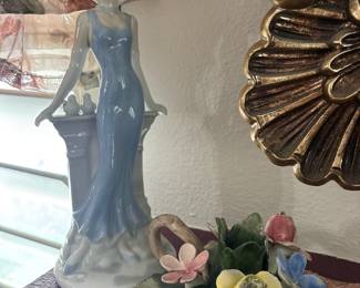 Elegant Lady in Blue Figurine