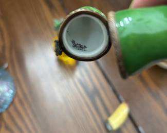 Limoges France Porcelain Peint Main Green Chile Pepper