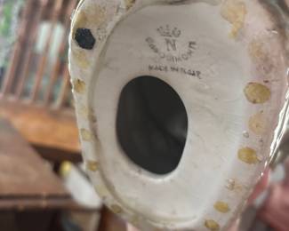 1970s Nuova Capodimonte Porcelain Floral Basket Centerpiece