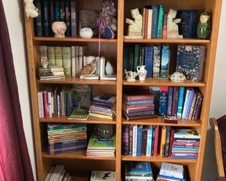 Assortment of Books, Carved Onyx Wizard Bookends