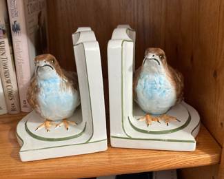 Italian Pottery Bird Bookends