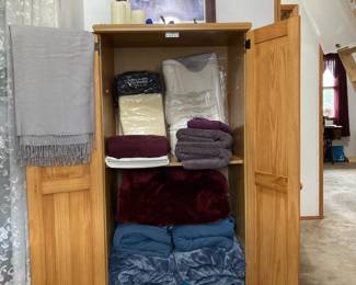 Rustic Solid Pine Double Door Storage Cabinet