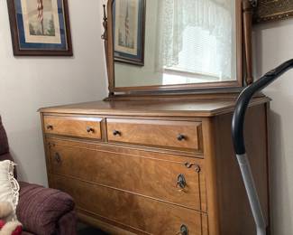 Birdseye Maple Dresser with Mirror