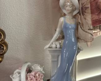 Elegant Lady in Blue Figurine