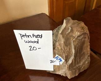 #104	Petrified wood 	 $20.00 