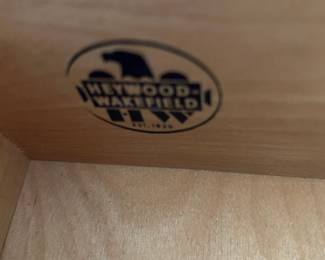 #41	Heywood Wakefield maple Dresser w10 Drawers & Mirror - 62x19x35 - Mirror - 46x34	 $225.00 