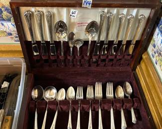 #194	Holmes & Edwards Silverplate - set of 51 piece	 $60.00 