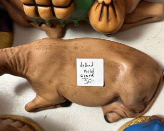 #55	Holland Mold Signed Nativity Set 0f 18 pieces	 $50.00 