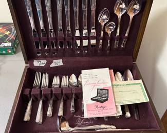 #54	Oneida Prestiege Set of 54 pieces w/box Silverplate 	 $70.00 