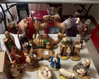 #55	Holland Mold Signed Nativity Set 0f 18 pieces	 $50.00 