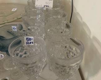 #174	Fostoria American Footed Water Glass Set of 12	 $50.00 
