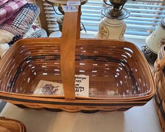 #72	Longaberger 1993 Flower Carrier Basket w/plastic liner	 $25.00 