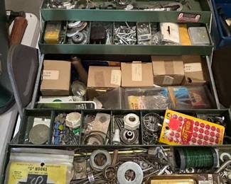 #121	Kennedy No. 1017 Metal tool Chest w/contents (nuts & Bolts)	 $50.00 