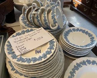 #101	Queensware Lavender on Cream Grapes	 $150.00 