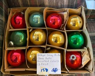 #158	Shiny Brite Set of 12	 $20.00 