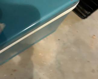 #134	Coleman Turquois Metal Cooler - 22x15x16	 $45.00 