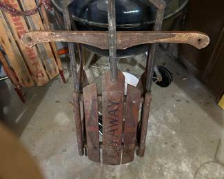#127	Fly Away Vintage Metal/Wood Sled	 $30.00 