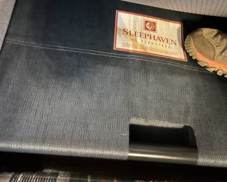 #21	Sleep Haven Hide-A-Bed Green/Burgandy/White Plaid Sofa  solid camel back - 84" Long - No Help Moving	 $65.00 