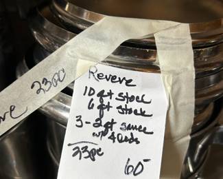 #190	Revere Ware Set of 23 pieces	 $60.00 