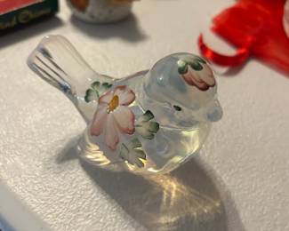 #172	Fenton Hand Painted Bird	 $25.00 