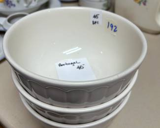 #191	Set of 3 Portugal Mixing Bowls - White	 $40.00 